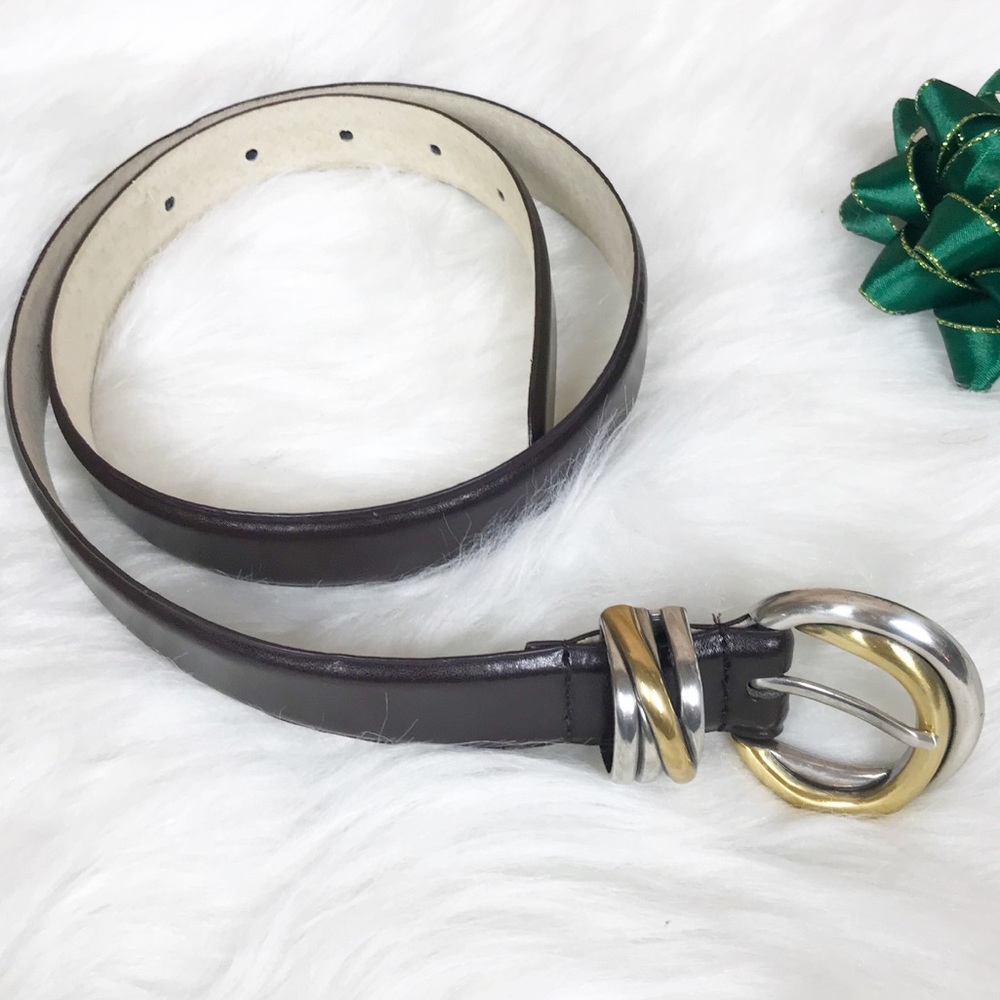 Genuine Leather Gold/Silver Embellished Belt